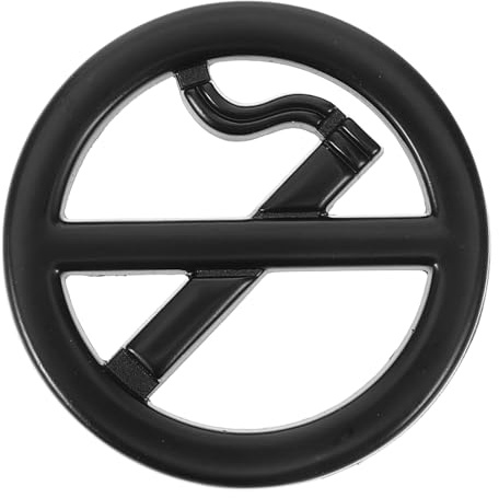 CALLARON No Smoking Metal Sticker Sign Reminder Decal for Vehicle No Smoking Sign Sticker Metal Car Decals