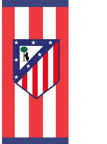 Kimbatex Textil Hogar Tienda Atlético de Madrid Toalla de Microfibra, Roja y Blanca, 70 x 140 cm, para Gimnasio, Playa o Uso Diario, Producto Oficial