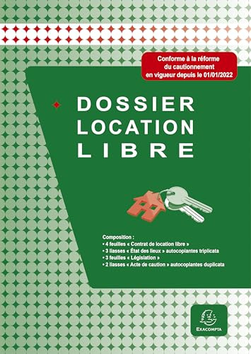 Exacompta - Réf. 50E - Dossier location libre - Ce dossier complet regroupe tous les documents nécessaires à une location libre (résidence secondaire ou logement de fonction)