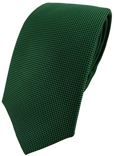 TigerTie - Modische Designer Krawatte in fein gepunktet - Krawatte 7 cm Breite