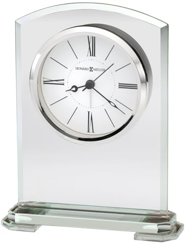 Howard Miller Orologio da Tavolo Corsica 645770 – Vetro Moderno con Movimento Sveglia Al Quarzo