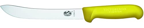 Victorinox Fibrox Schlachtmesser, 18cm, Rutschfest, rostfrei, Edelstahl, spülmaschinengeeignet, gelb
