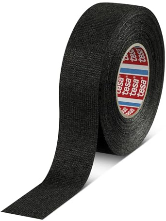 TESA Gewebeband Pet-Vlies 51608 Isolierband für Kabelbäume Baumwolle Klebeband (25mm x 15M)