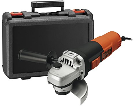 Black+Decker KG911K-QS Smerigliatrice Angolare, 900 W, in Valigetta, 115 mm