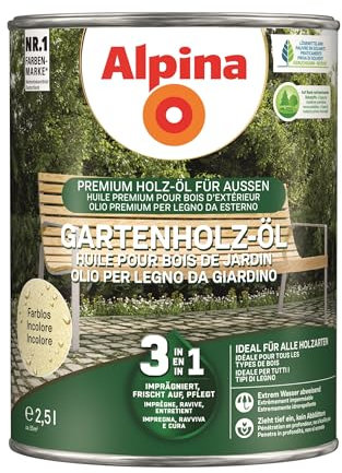 Alpina Gartenholz-Öl 3in1 Farblos 2,5 Liter