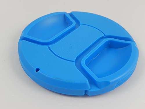 vhbw Universal Objektivdeckel 72 mm für Kamera, DSLR - Kunststoff, Blau, mit Innengriff