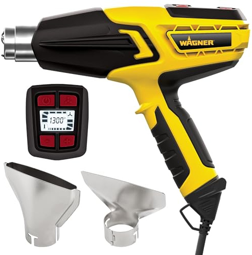 Wagner Spraytech 0503070 FURNO 700 Digital Heat Gun, 2 Nozzles & Temperature Setting Ranging 125áµ’F to 1300áµ’F, Electric Heat Gun for Paint Removal, Bending PVC, Crafts and More