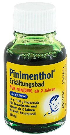 Pinimenthol Erkältungsbad Kinder | 30 ml | Badezusatz für Kinder mit Eucalyptusöl - lindert Husten & Erkältungsbeschwerden | befreit die Atemwege bei Erkältung | ab 2 Jahren