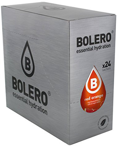 Bolero Drinks 24 bustine da 9 grammi gusto ARANCIA ROSSA - Preparato istantaneo per Bevande con Stevia e Vitamina C e Senza Zucchero