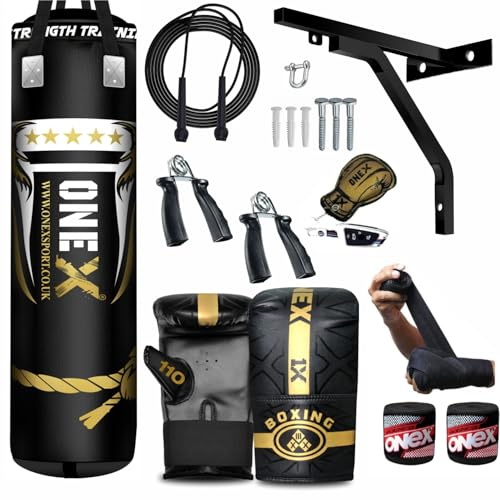 Boxing bag heavy duty punching bag Filled 4ft set, punch bag Kickboxing MMA Grappling Muay Thai Karate BJJ best punch bags equipment for Indoor or Outdoor boxing Training