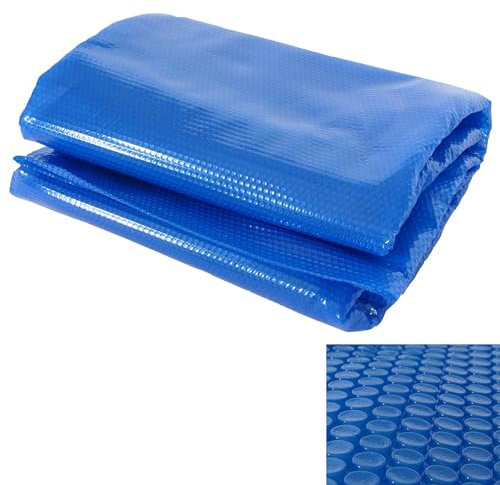 Mendler Pool-Abdeckung Wärmeplane Abdeckplane Solarplane Solarabdeckung, Stärke: 200 µm - rechteckig 8x4m blau