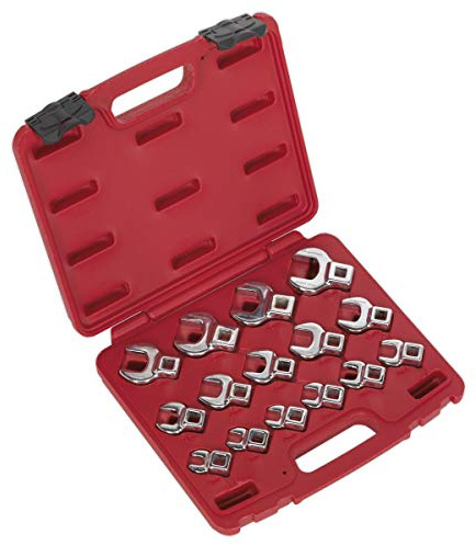 SEALEY ak59891 Crow 's Fuß Open End Maulschlüssel Set 15 3/20,3 cm SQ DRIVE Metrisches