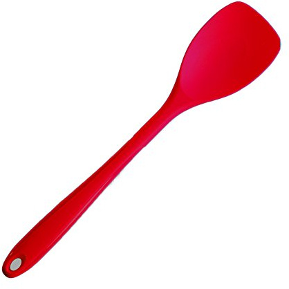 Kochblume Flexlöffel L | Premium-Silikon & BPA frei| Hitzebeständig | Spülmaschinenfest | 30cm | Farbe: rot