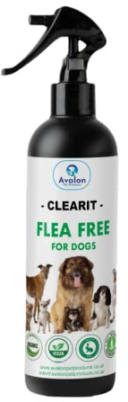 CLEARIT Flea Free 100% Natural & Organic Flea & Tick Spray. Unique blend of essential oils, super effective, non toxic suitable for direct use on your dog and around the home. 250 ML