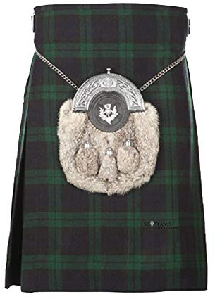 Noir Montre 5 Yard Acrylique Kilt - Multi, 40 Inch