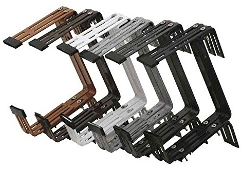 5 Sets SIENA GARDEN Blumenkastenhalter 3-fach verstellbar Flacheisen bis 17 cm Kastenhöhe und 20 cm Kastenbreite 2er-Set Pack, feuerverzinkt