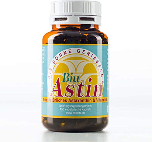 ESOVita BiuAstin aus Hawaii 150 vegetarische Kapseln I 4mg natürliches Astaxanthin - Das Original Ivarssons BiuAstin