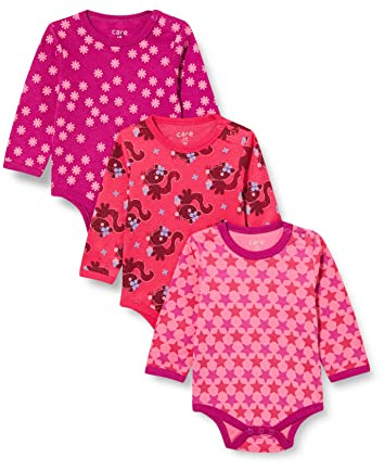 Care Baby Girls-bodysuit (förpackning med 3), Rosa (569), 12-18 Månader