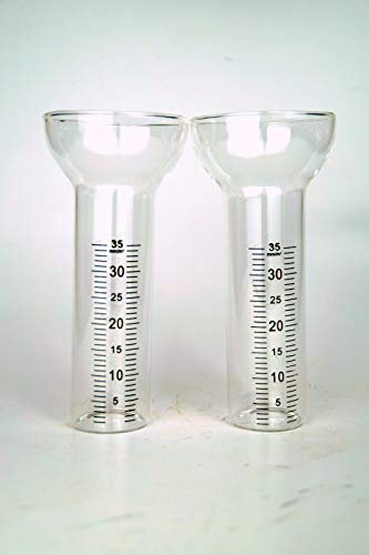 Geschenk-Himmel 2er Set Ersatzglas für Regenmesser 17,2 x 8,2 x 4,7 cm