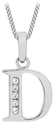 CARISSIMA Damen-Kette mit Anhänger 375 Weißgold Zirkonia transparent Rundschliff - 5.45.3724