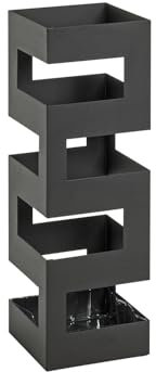 HAKU Möbel Portaombrelli Nero, Metallo - Dim. L 16 cm x A 48 cm x P 16 cm, Stile Moderno
