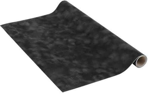 Klebefolie Velvet Samtoptik Anthrazit, Veloursfolie, Samtfolie, Dekofolie, Möbelfolie, Tapeten, selbstklebende Folie, PVC, anthrazit, 140µm (Stärke: 0,14 mm), Venilia 53190