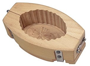 La Bonne Graine - Molde para Platos de Mantequilla - Mantequilla casera - Madera auténtica - Forma Ovalada - 80g - Marca Francesa