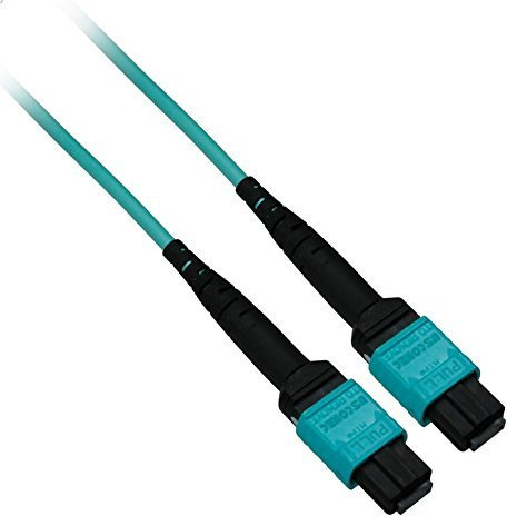 RiteAV - Cavo in fibra ottica multimodale MTP 40 Gb 50/125 OM4 Plenum (OFNP) 12 fibre - 5 metri femmina a femmina tipo B