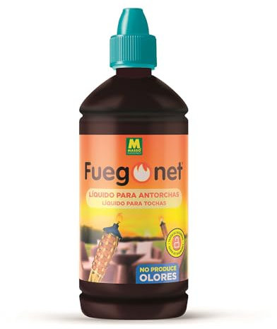 Fuegonet 231203 - Liquido para antorchas, 7.2 x 27 x 7.2 cm, Color Negro