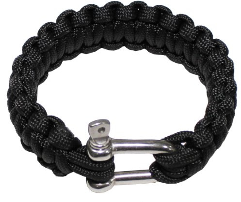 MFH Paracord Bracelet Largeur 2,3 cm Noir Noir L