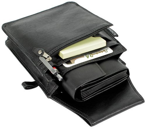 XXL Profi Holster Halfter KELLNERHOLSTER Gastronomie KELLNERTASCHE GÜRTELTASCHE KELLNERHALFTER SCHWARZ MIT GROSSEN REISSVERSCHLUSSFACH