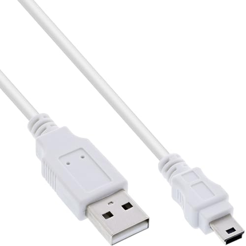 InLine 0.5m USB câble USB 0,5 m USB A Mini-USB B Blanc - Câbles USB (0,5 m, USB A, Mini-USB B, 2.0, Male connector / Male connector, Blanc)