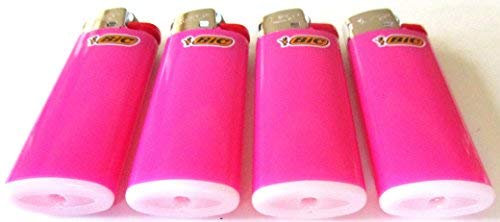 Bic Mini Hot Pink Lighters Lot of 4 by BIC