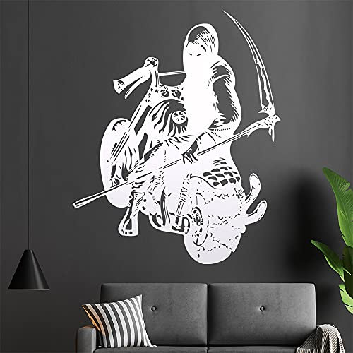 Biker - der Tod Wandtattoo in 6 Größen - Wandaufkleber Wall Sticker - Dekoration, Küche, Wohnzimmer, Schlafzimmer, Badezimmer