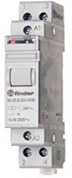 Finder Serie 20 – Schaltwerk 1 Kontakt offen + 1 Kontakt geschlossen 240 VAC agsn02 35 mm