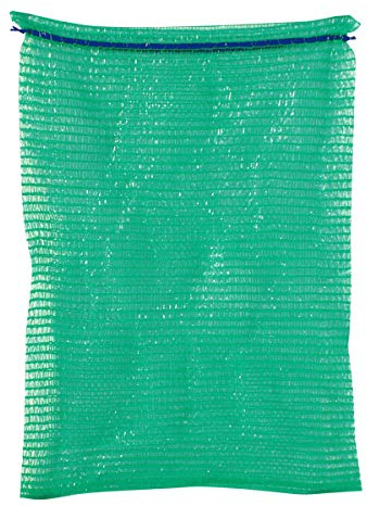 100 x 45cm x 60cm Mesh Bags with Drawstring Packing Vegetables Newspapers kindling shellfish etc Green