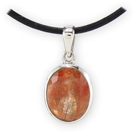 Budawi® Sonnenstein Anhänger Kettenanhänger facettiert 925er Silber Schmuck