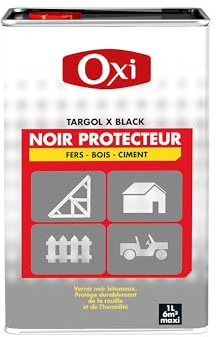 Oxi xblac2 targol barniz protector para hierro/madera/cemento 2 L Negro
