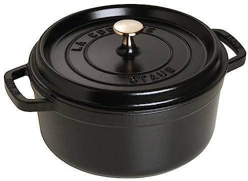 STAUB Round Cocotte, Nero, Hierro Fundido de 26 cm