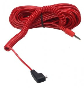 KAISER Cable Synchro Flash 10 m, Prise PC/Jack 6,35mm, Rouge - KAI1409