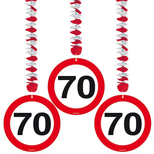 Folat 8714572051378 5137 - Rotorspirale - Verkehrszeichen - 3 STK. - Zahl: 70 | 8714572051378