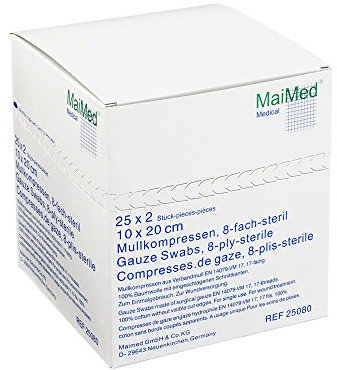 Mullkompressen 10x20 cm Steril 8fach