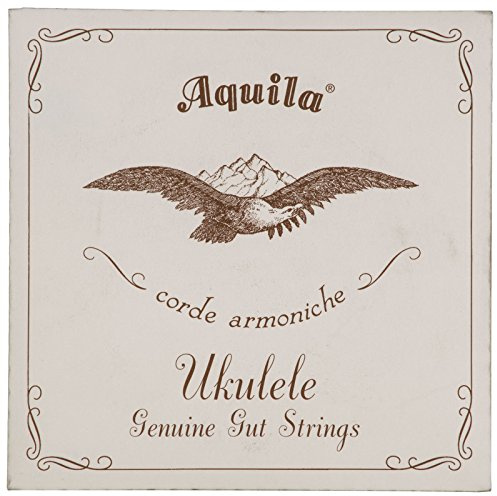 Aquila Genuine Gut AQ-1 Soprano Ukulele Strings – High G – 1 Set of 4 – Authentic Historic Tone, Handcrafted, Smooth Playability