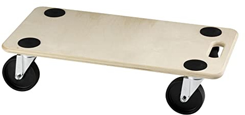 Dörner + Helmer Transportroller Massiv (Tragkraft 300 kg, Auflagefläche 590x290 mm, Transporthilfe, Möbelroller mit KS-Rollen) 300695D