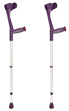 Unterarmgehstützen Krücken 1 Paar (links und rechts) Leichtmetall, aubergine