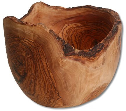 Unbekannt Saladier rustique en bois d'olivier - Chaque pièce est unique.