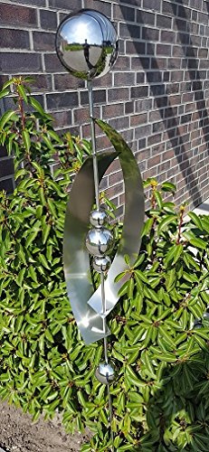 Skulptur Mars aus Edelstahl 168 cm Gartendekoration Beetstecker Rosenkugel