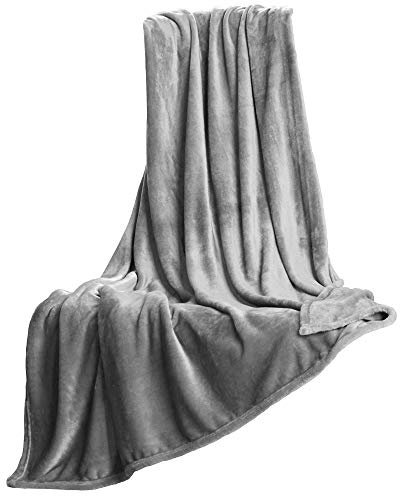 CelinaTex Kuscheldecke 150 x 200 cm Silber grau Luxus Wohndecke Cashmere Touch Sofadecke superweich Mikrofaser Flanell Oeko-TEX Salsa