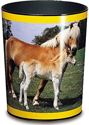 Läufer 26574 corbeille à papier avec motif suricates, poubelle de 13 litres, parfait pour la chambre d'enfant, rond, plastique solide, motifs différents