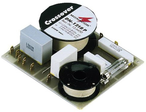 Monacor - Red de separación de Frecuencias de Dos Salidas (protección de Tweeter, para Alta fidelidad y megafonía)